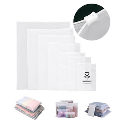 Large Matte Frosted Zip Lock Storage Bag