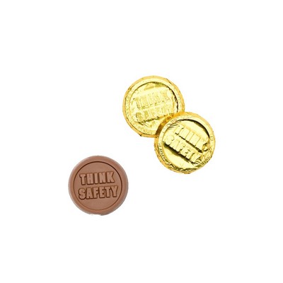Think Safety Premium Gold Foil-wrapped Milk Chocolate Coin
