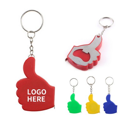 Finger-Friendly Tape Measure & Bottle Opener Keychain