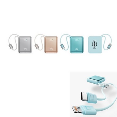 Braided Cable Fast Charge Power Bank with Premium Finish