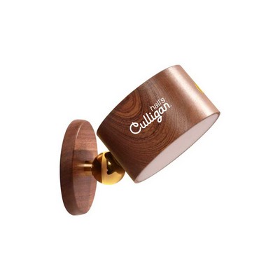 Wooden Magnetic Wall Sconce Wireless Led Wall Mounted Reading Lights USB Rechargeable