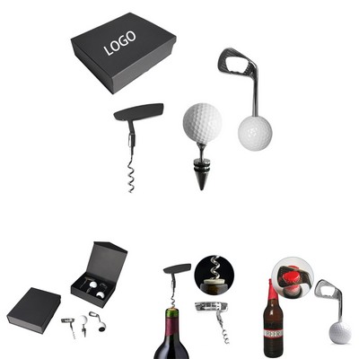 Golf Ball Wine Opener Stopper