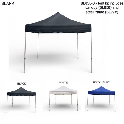 10' Tent Kit, Heavy duty Canopy and Steel Frame , Blank