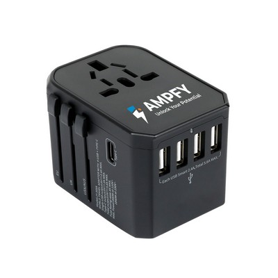 Universal 5-Port USB Global Travel Adapter