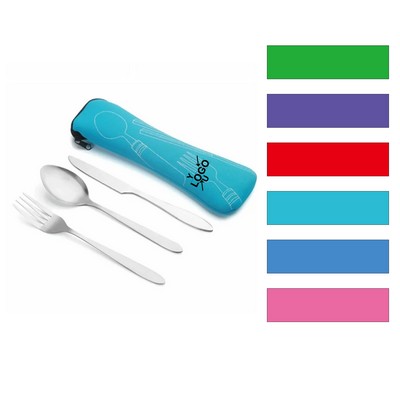 Neoprene Case Cutlery Set