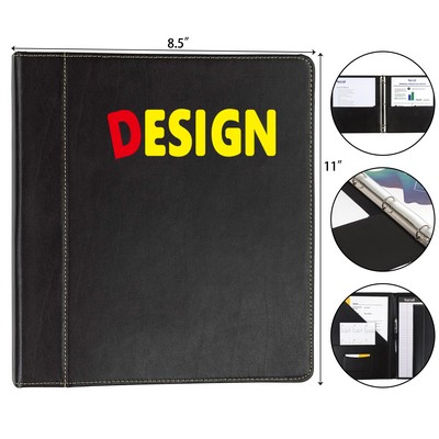 Leather Cover Pocket Loose Leaf Notebook