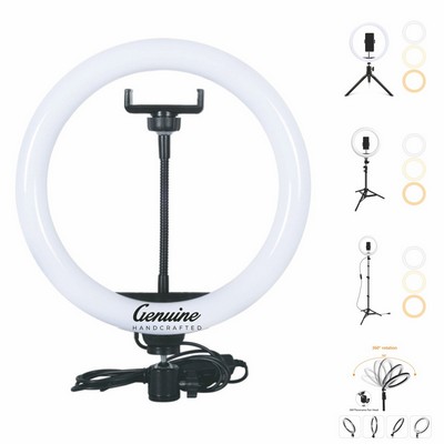 LED Desk Ring Lamp with Tripod Stand