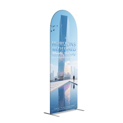 Magnetic Arch Fabric Banner Stand Graphic 3x8'