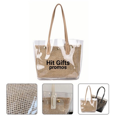 Woven Tote Beach Bag