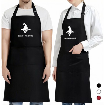 Adjustable Bib Apron With Front Pocket