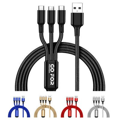 3in1 Nylon Braided Universal USB Cable