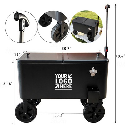 Portable Rolling Cooler with Extendable Handle