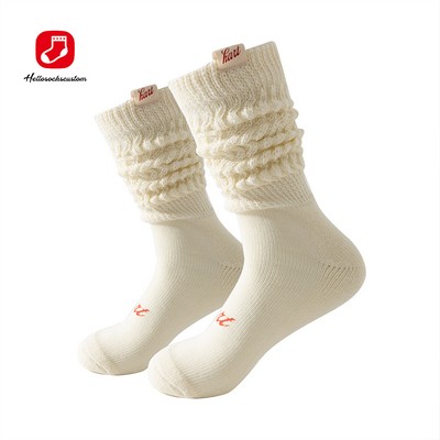 High Quality Custom Design Cotton Slouch Scrunch Socks