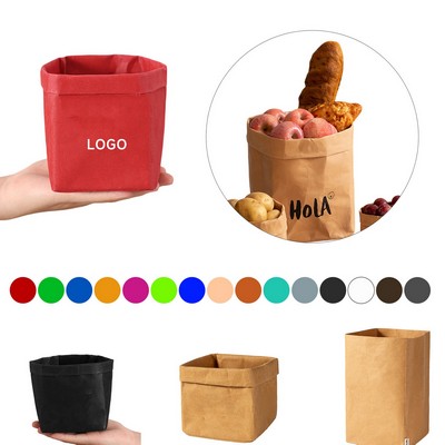 Washable Kraft Paper Storage Bag