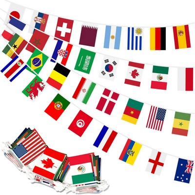 2026 World Cup String Flags Banner