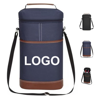 Wine Enthusiast Double Bottle Insulated Tote Bag