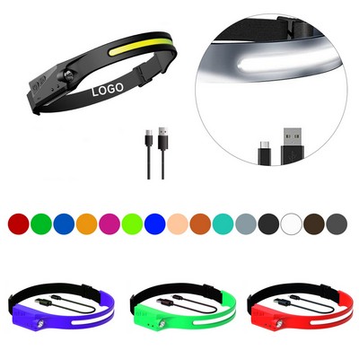Rechargeable LED Sensor Headlamp Flashlight