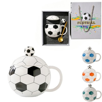 13.5OZ Soccer Ball Mug Set