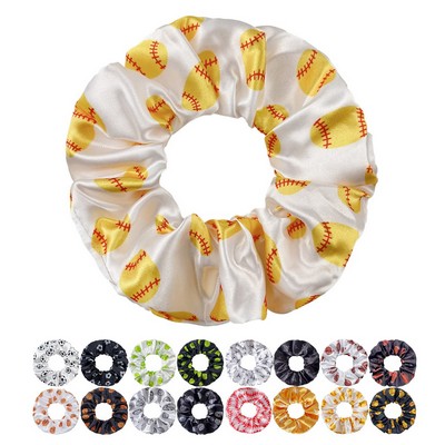 Full color Soft Elastic Satin Hair Scrunchies