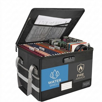 Fireproof Water-Resistant Foldable Organizer Box – Secure Document & Electronics Corporate Gift