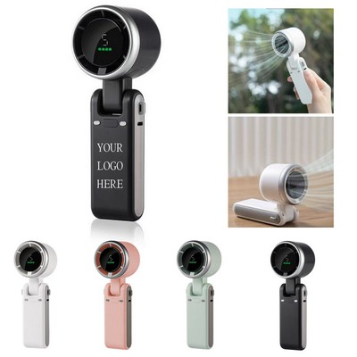 Silent Turbo Hand Fan - Portable USB Charging and Strong Airflow