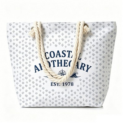 Custom Logo Rope Handle Canvas Tote