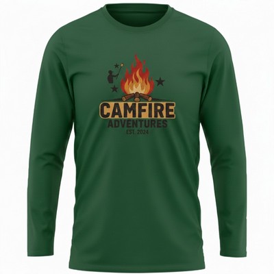 Long Sleeve T Shirt Unisex Milk Silk W/ Heat Press