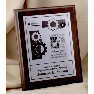 Traditional Gold Tone Metal Plate Plaque (9"x12")