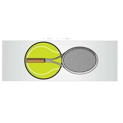 Tennis Ball & Racket Panoramic Metal Photo Magnet (1 5/8"x4 5/8")