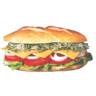 Sub Sandwich Promotional Magnet w/ Strip Magnet (2 Square Inch)