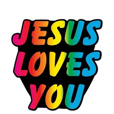 Jesus Loves You Promotional Magnet w/ Strip Magnet (8 Square Inch)