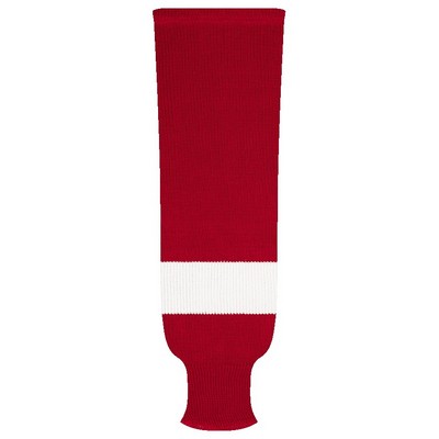 Detroit Pro Series Red Away Socks w/White Stripe