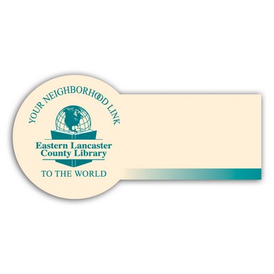 Laminated Name Badge (2"X4") Rectangle W/Round End