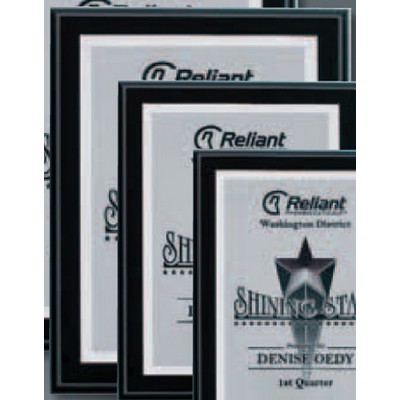 Ebony Finish Plaque w/Engraving Plate (9"x12")