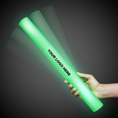 16" Green LED Foam Lumiton Baton(w/decal)