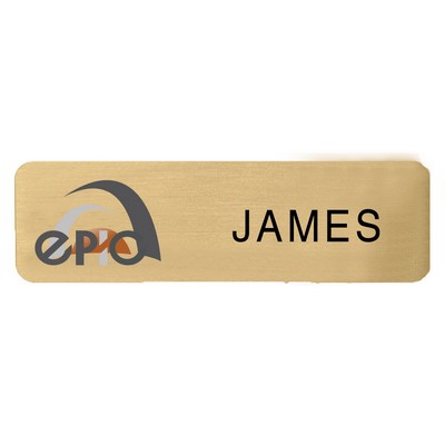 Full Color Digital Printed Silver or Gold Aluminum Metal Badge
