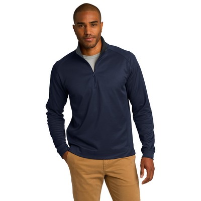 Port Authority® Vertical Texture 1/4-Zip Pullover.