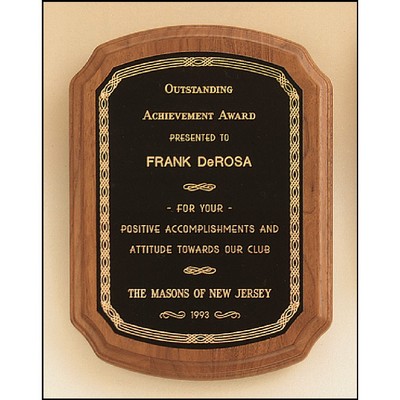 Walnut Plaque with Braided Border (10.5" x 13")