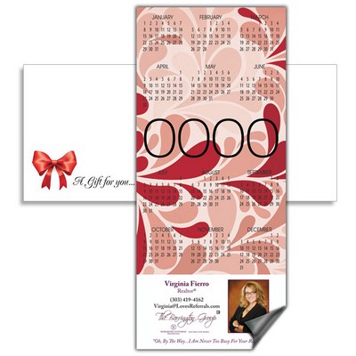 Magnetic Calendar with Envelope - Burgundy