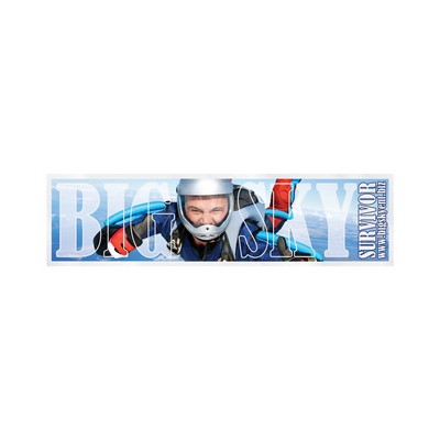 Rectangle Sticker | Square Corner | 1" x 3 3/4" | Clear Static | Static Face | Digital