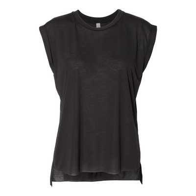 Bella+Canvas® Women's Flowy Rolled Cuffs Muscle T-Shirt