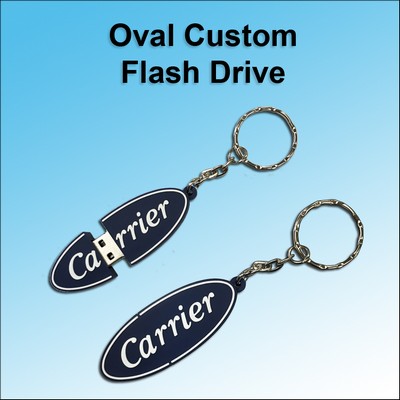 Oval Custom Flash Drive - 4GB Memory