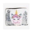 Sequin Pouch (Silver & White)