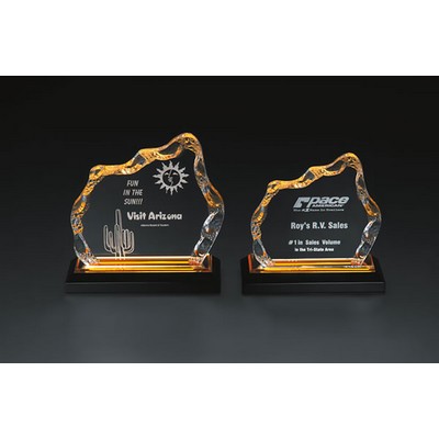 Impress Reflections Glacier Award, Gold, Small, (6" x 6")