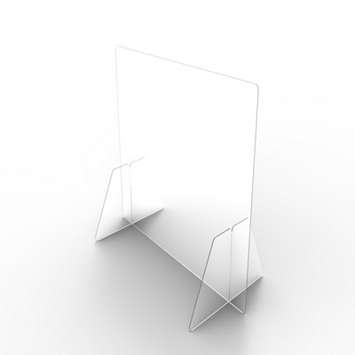Clear Small Acrylic Sneeze Guard W/ Detachable Legs