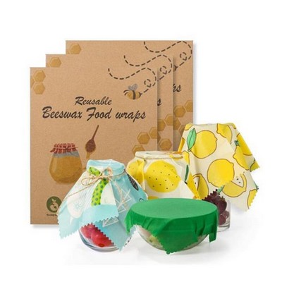 3" 1 Reusable Beeswax Food Wraps Set