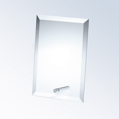 Beveled Vertical Rectangle Award w/Aluminum Pole - Small
