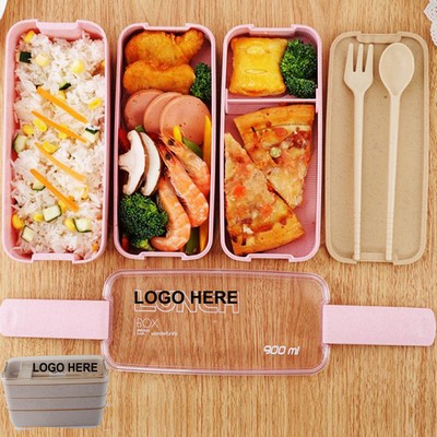 3 Layer Wheat Straw Lunch Box