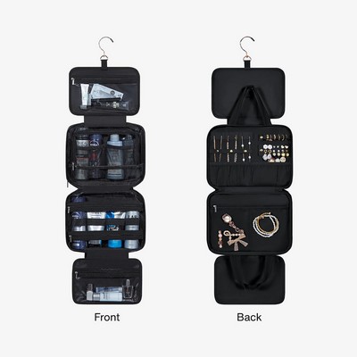 BagsMart Zora Spacesaver Multi-Functional Toiletry Bag Large - Black