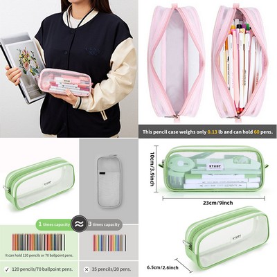 Grid Mesh Pencil Case